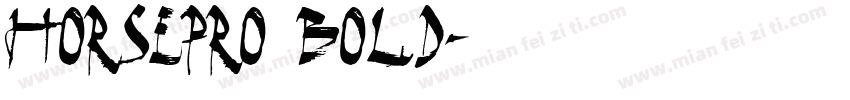 HorsePro Bold字体转换